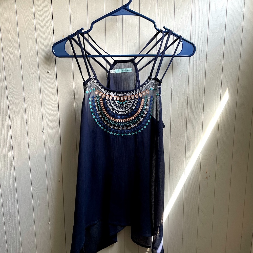 Maurice’s Sheer Embroidered Detail Tank